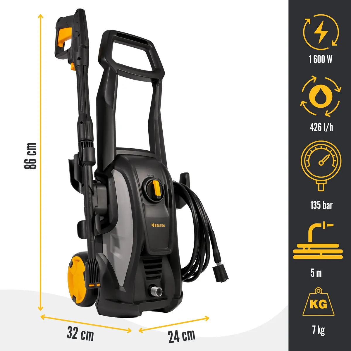 Specyfikacja Myjka ciśnieniowa BESTEN BE0002914